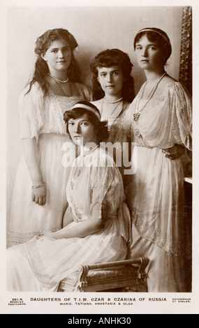 Vier Töchter des Zaren Nikolaus Ii. Stockfoto