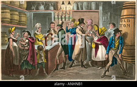 London Gin Palace 1820 Stockfoto