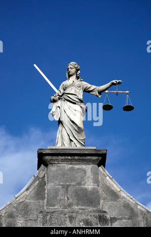 Lady of Justice Statue in Dublin Castle. Stockfoto