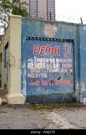 Pudu Gefängnis Wand Wandbild Kuala Lumpur Malaysia Stockfoto