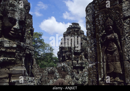 Angkor. Bayon Tempel. Siemp ernten Zustand. Kambodscha. Süd-Ost-Asien Stockfoto