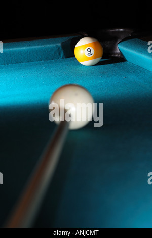 9 Ball Ecktasche Stockfoto