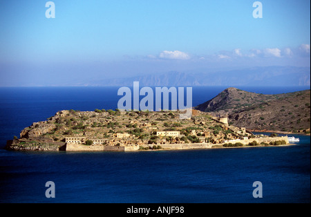 Griechenland-Kreta-Elounda hautnah von der Insel spinalonga Stockfoto