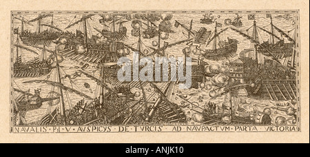 Schlacht von Lepanto 1571 Stockfoto