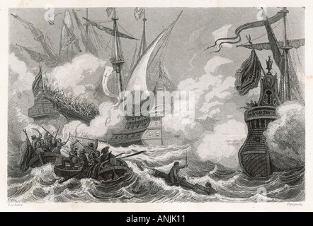 Schlacht von Lepanto 1571 Stockfoto