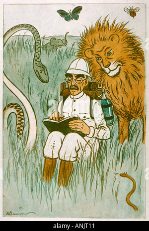 Rudyard Kipling-Cartoon Stockfoto