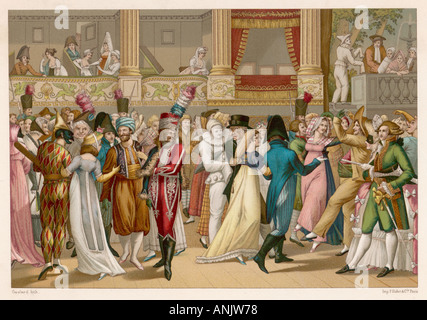 Maskenball Paris 1800 Stockfoto