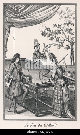 C17th-Billard-Spiel Stockfoto