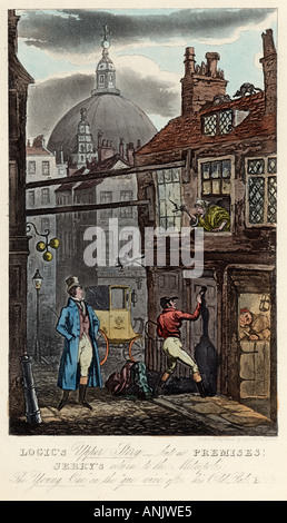 Späte Ankunft im Hotel Stockfoto