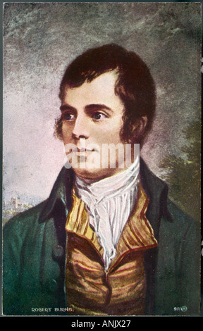 Robert Burns Postkarte Stockfoto