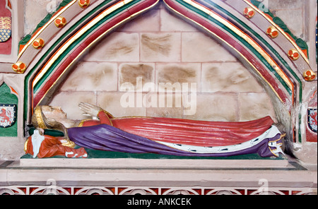 St Mary's Church, Burford, Shropshire. Grab von Prinzessin Elizabeth, Tochter von Johann von Gaunt und Schwester von König Heinrich IV. von England. Sie starb im Jahre 1426 Stockfoto