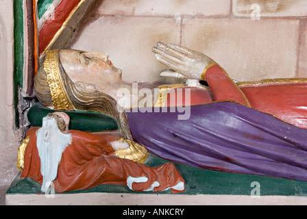 St Mary's Church, Burford, Shropshire. Grab von Prinzessin Elizabeth, Tochter von Johann von Gaunt und Schwester von König Heinrich IV. von England. Sie starb im Jahre 1426 Stockfoto