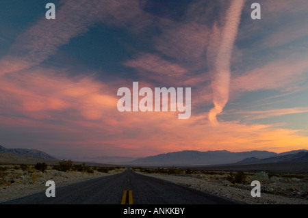 Sunset near Titus Canyon, Death Valley, Death Valley National Park, California, USA, North  America. Stockfoto