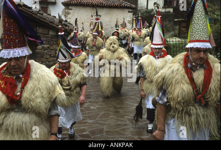 Faschingstruppe typische Karneval von Navarra-Spanien Stockfoto