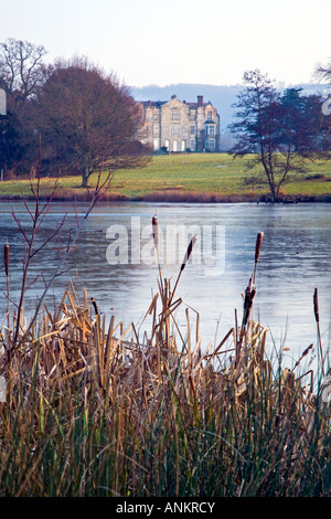 Parham House in der Nähe von Storrington an einem eisigen Wintern Abend in West Sussex, England UK 2007 Stockfoto