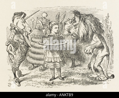 Alicelion und Einhorn Stockfoto