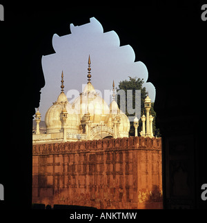 Indien, das Rote Fort, Delhi.The Palast der Moghul-Kaiser Shah Jahan neue Hauptstadt Shahjahanabad, der siebte Delhi Stockfoto