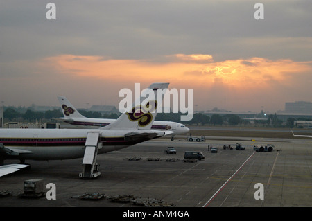 Wartung am Brunei International Airport Stockfoto