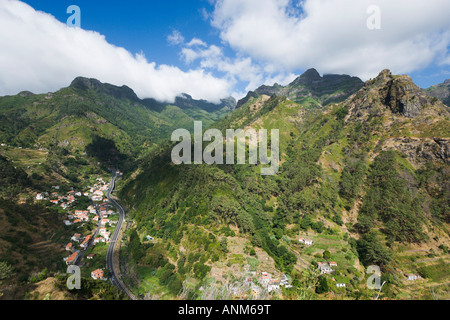 Blick über Tal in der Nähe von Serra de Agua, Madeira, Portugal Stockfoto