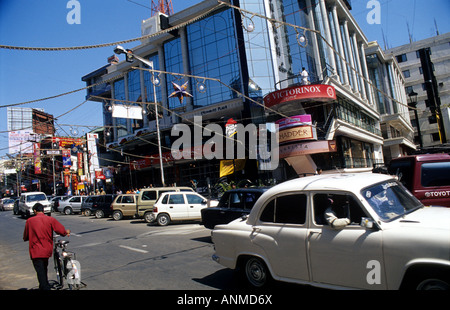 Berühmte Brigade Road im Zentrum von Bangalore Indien Stockfoto