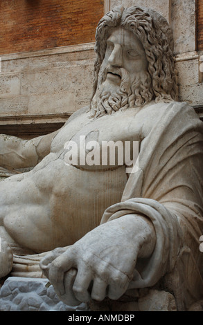 Detail der Oceanus Marforio Statue, Capitoline Museum, Musei Capitolini, Rom, Italien Stockfoto