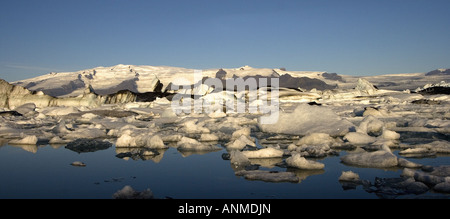 Jökulsárlón Gletscher Lagune Breidamerkurjokull Gletscher Vatnajökull Island Stockfoto