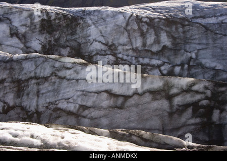 Eis im Vatnajökull Gletscher Islands Stockfoto