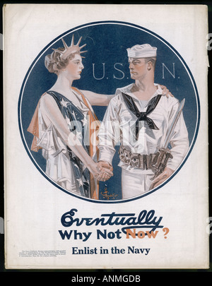 Ww1 1917 US Marine Poster Stockfoto