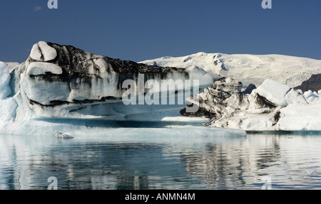 Jökulsárlón Gletscher Lagune Breidamerkurjokull Gletscher Vatnajökull Island Stockfoto