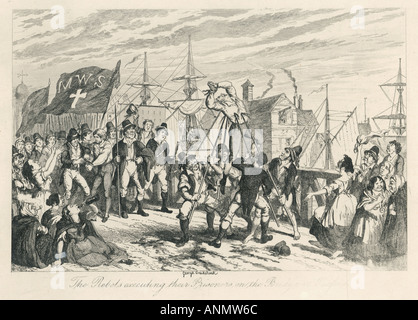 1798-Rebellen töten Gefangener Stockfoto