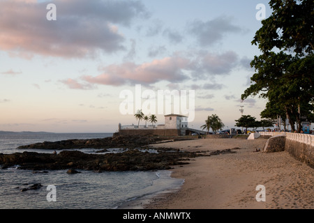 Praia Do Farol da Barra Beach, Salvador Bahia, Brasilien Stockfoto