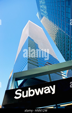 New York City Subway Zeichen Stockfoto