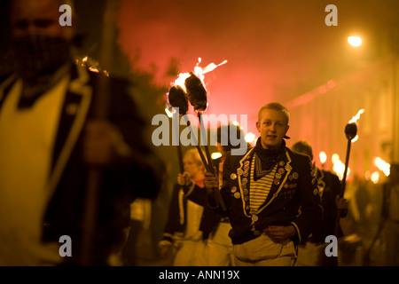 Bonfire Night, Lewes, East Sussex, England Stockfoto