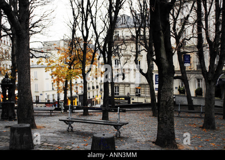 Place Emile Goudeau in Montmartre Paris Frankreich Stockfoto