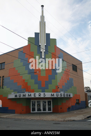 Außenansicht der Eingang zum Mummers Museum Philadelphia November 2007 Stockfoto