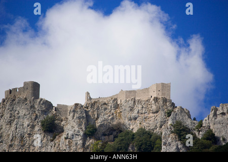 Frankreich-Languedoc-Roussillon Katharer Chateau de Peyrepertuse Stockfoto