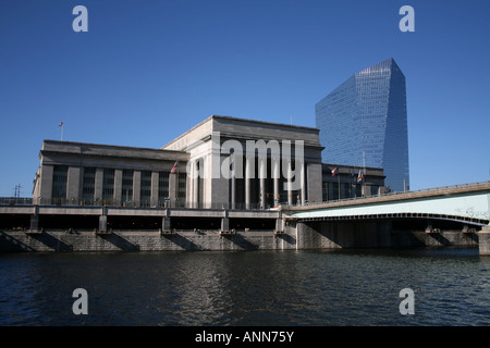 Amtrak 30th Street Station Schuylkill River Philadelphia November 2007 Stockfoto