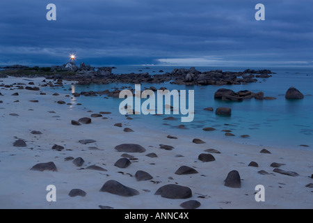 Frankreich-Bretagne Küste Leuchtturm Pontusval Stockfoto