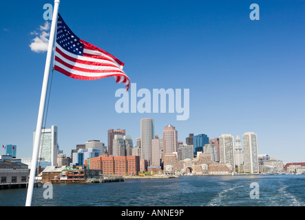 USA-Massachusetts-Boston Skyline über den inner Harbour angesehen Stockfoto