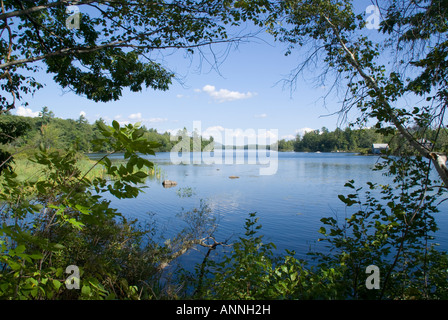 Ansicht der Squam Lake New Hampshire Stockfoto