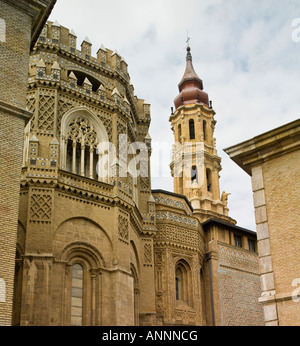 SEO-Kathedrale, Kathedrale des Erlösers (oder Catedral del Salvador), Zaragoza, Aragon, Spanien Stockfoto