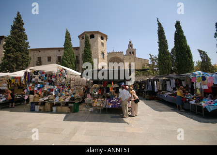 Das Kloster von San Cugat del Valles in Katalonien Stockfoto