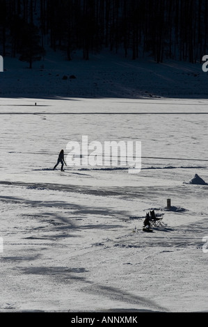 Zugefrorenen See, Nordarizona Stockfoto