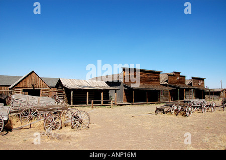 Wild-West-Altbauten im Old Trail Town, Cody, Wyoming Stockfoto