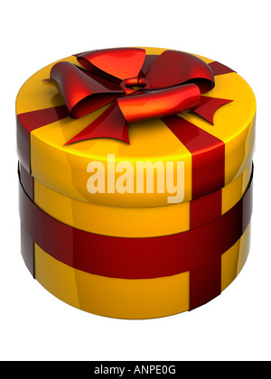Weihnachten Geschenk vorhanden gelb golden Stockfoto