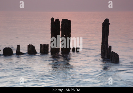 Tide Barriere Meeresufer Ayr Stockfoto