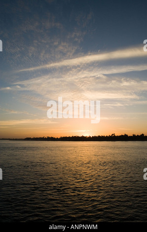 Ägypten-Sonnenuntergang am Nil Stockfoto