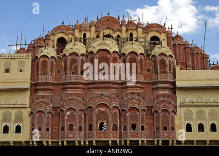 Rückseite des Palastes der Winde in Jaipur, Indien Stockfoto