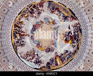 Brumidi s allegorischen Malerei in der Kuppel des uns Capitol Washingdton DC Stockfoto