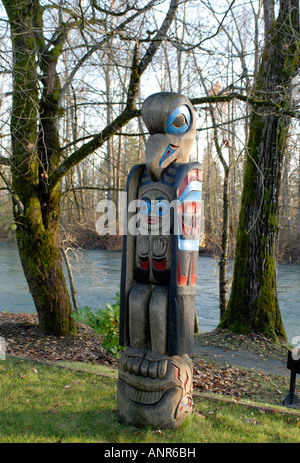 Quw'utsun Kulturzentrum am Duncan Goldstream Provincial Park Cowichan Vancouver Island-Vancouver BC Kanada Stockfoto